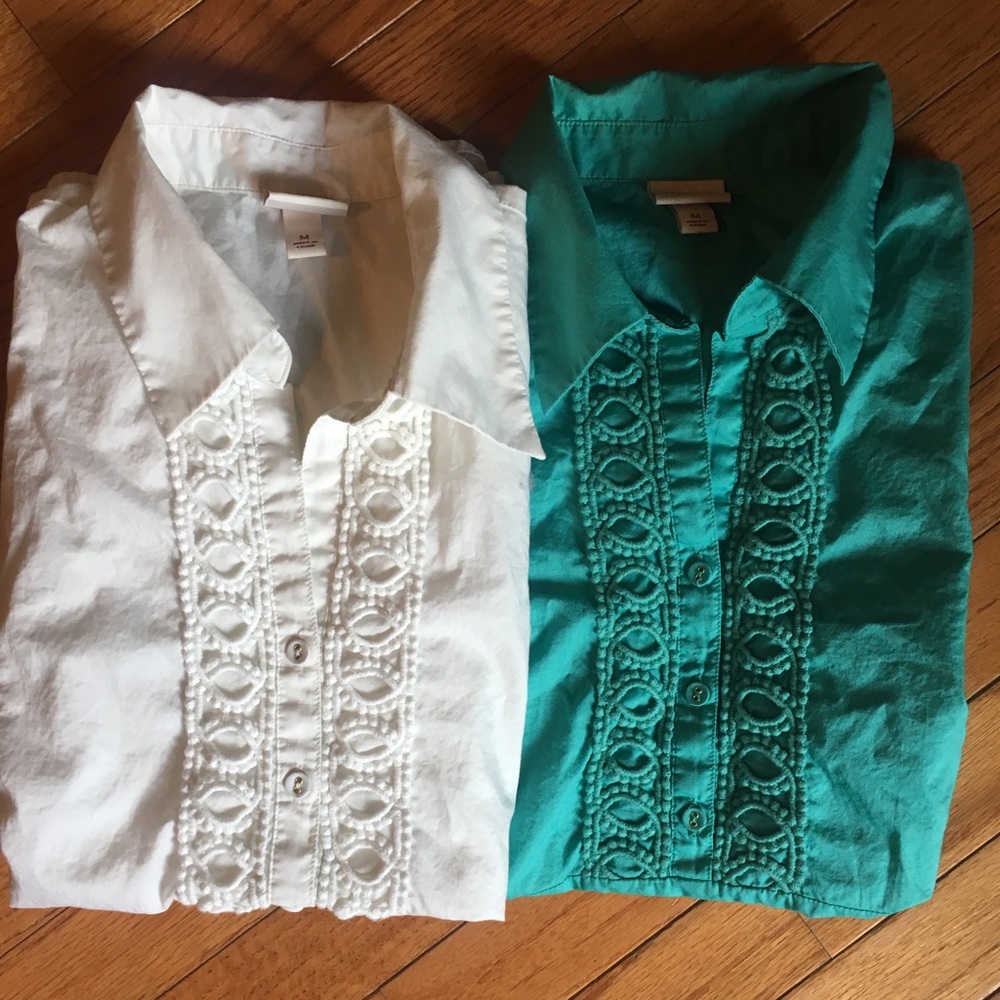 Bundle of 2 short sleeve blouses - Medium